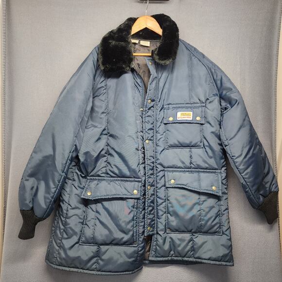 Vintage Walls Blizzard-Pruf Jacket Mens 2XL Navy Blue Insulated